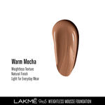 Buy Lakme 9 To 5 Weightless Mousse Foundation - Warm Mocha (25 g) - Purplle