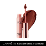 Buy Lakme 9 To 5 Weightless Matte Mousse Lip & Cheek Color - Chocolate Mousse (9 g) - Purplle