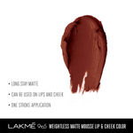 Buy Lakme 9 To 5 Weightless Matte Mousse Lip & Cheek Color - Chocolate Mousse (9 g) - Purplle