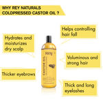 Buy Rey Naturals Cold-Pressed, 100% Pure Castor Oil (200 ml) - Purplle