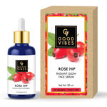 Buy Good Vibes Rosehip Radiant Glow Face Serum | Light, Non-Sticky, Brightening | With Vitamin E | No Parabens, No Sulphates, No Animal Testing (30 ml) - Purplle