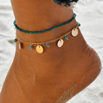 Buy Ferosh Coral Turquoise Anklet - 2 Pcs Anklet - Purplle