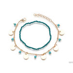 Buy Ferosh Coral Turquoise Anklet - 2 Pcs Anklet - Purplle