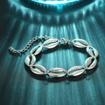Buy Ferosh Milena Silver Shell Anklet - Purplle