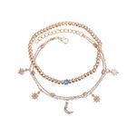 Buy Ferosh Beaded Charms Anklet - 2 Pcs Set - Purplle