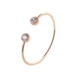 Buy Ferosh Dual Crystals Rose Gold Cuff Bracelet - Purplle