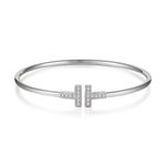 Buy Ferosh Silver T Shape Cuff Bracelet - Purplle