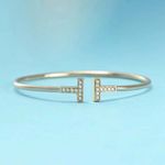 Buy Ferosh Gold T Shape Cuff Bracelet - Purplle