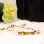Buy Ferosh Unstoppable Golden Bracelet - Purplle