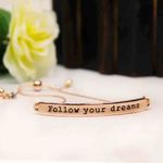 Buy Ferosh Follow Dreams Rose Gold Bracelet - Purplle