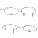 Buy Ferosh Delicate Shayne Cuff Bracelet Set - 4 Pcs Set - Purplle