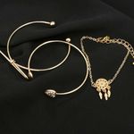 Buy Ferosh Dream Catcher Bow Love Cuff Set - Set of 3 Cuff Bracelet Set - Purplle