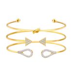 Buy Ferosh Knot Arrow Cuff Bracelet Set - Set of 3 Pcs - Purplle