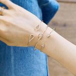 Buy Ferosh Knot Arrow Cuff Bracelet Set - Set of 3 Pcs - Purplle