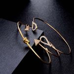 Buy Ferosh Knot Arrow Cuff Bracelet Set - Set of 3 Pcs - Purplle