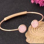 Buy Ferosh Eryka Golden Gleaming Cuff Bangle Bracelet - Purplle