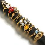 Buy Ferosh Anaise Rhinestone Studded Ring Set - 10 Pcs Ring Set - Purplle