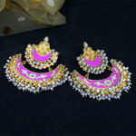 Buy Ferosh Soha Pink Gold Pearl Charm Earrings - Purplle