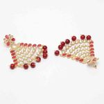 Buy Ferosh Aagneya Flaming Golden Red Ethnic Earrings - Purplle