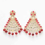 Buy Ferosh Aagneya Flaming Golden Red Ethnic Earrings - Purplle