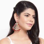 Buy Ferosh Aagneya Flaming Golden Red Ethnic Earrings - Purplle