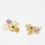 Buy Ferosh Blush Amun Floral Dangler Earrings - Purplle