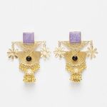 Buy Ferosh Blush Amun Floral Dangler Earrings - Purplle