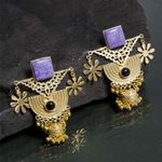 Buy Ferosh Blush Amun Floral Dangler Earrings - Purplle