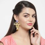Buy Ferosh Blush Amun Floral Dangler Earrings - Purplle