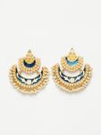 Buy Ferosh Soha Navy-Blue Pearl Chandbalis - Purplle
