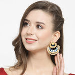 Buy Ferosh Soha Navy-Blue Pearl Chandbalis - Purplle