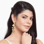 Buy Ferosh Pakhi Ruby Red Golden Drop Ethnic Earrings - Purplle