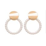 Buy Ferosh Diona Open Circle Pearl Earrings - Purplle