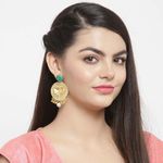 Buy Ferosh Floral Motif's Drop Earrings - Purplle