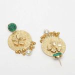 Buy Ferosh Floral Motif's Drop Earrings - Purplle