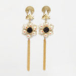 Buy Ferosh Navya 18K Gold Plated Designer Pearl Drop Earrings - Purplle