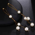 Buy Ferosh Half-Knot Pearl Studded Long Drop Earrings - Purplle