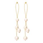 Buy Ferosh Half-Knot Pearl Studded Long Drop Earrings - Purplle
