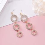 Buy Ferosh Maeby Crystal Circular Layered Earrings - Purplle