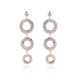 Buy Ferosh Maeby Crystal Circular Layered Earrings - Purplle