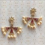 Buy Ferosh Shiza Maroon Pearl Ethnic Earrings - Purplle