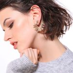 Buy Ferosh Adamina Gold Glamorous Leaf Earrings for Women - Purplle