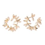 Buy Ferosh Adamina Gold Glamorous Leaf Earrings for Women - Purplle