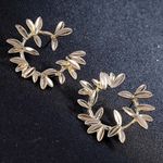 Buy Ferosh Adamina Gold Glamorous Leaf Earrings for Women - Purplle