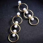 Buy Ferosh Jaina Layered Hoop Pearl Drop Earrings for Women - Purplle