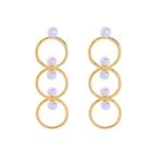 Buy Ferosh Jaina Layered Hoop Pearl Drop Earrings for Women - Purplle