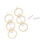 Buy Ferosh Jaina Layered Hoop Pearl Drop Earrings for Women - Purplle