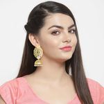 Buy Ferosh Chic Gold Deewan Dangler Earrings - Purplle