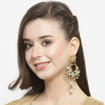 Buy Ferosh Meenakari Emerald Pearl Drop Earrings - Purplle