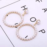 Buy Ferosh Mishka Circlular Pearl Dangler Earrings - Purplle